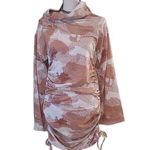 🔥Anthropoligie Ruched Cowl Neck Long Sleeve size Large